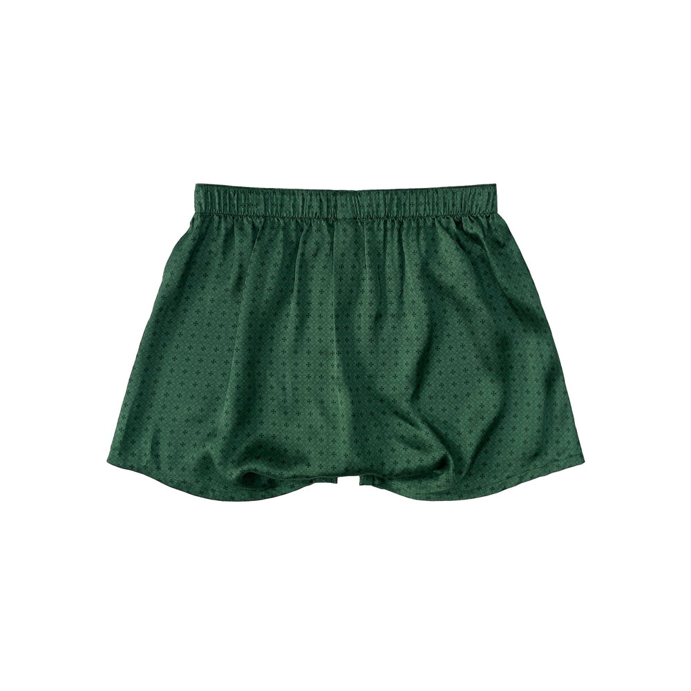 Chrome Hearts Tonal Cross Monogram Green Silk Shorts - SHENGLI ROAD MARKET