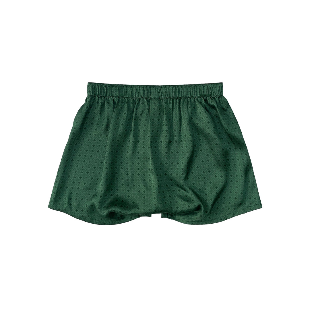 Chrome Hearts Tonal Cross Monogram Green Silk Shorts - SHENGLI ROAD MARKET
