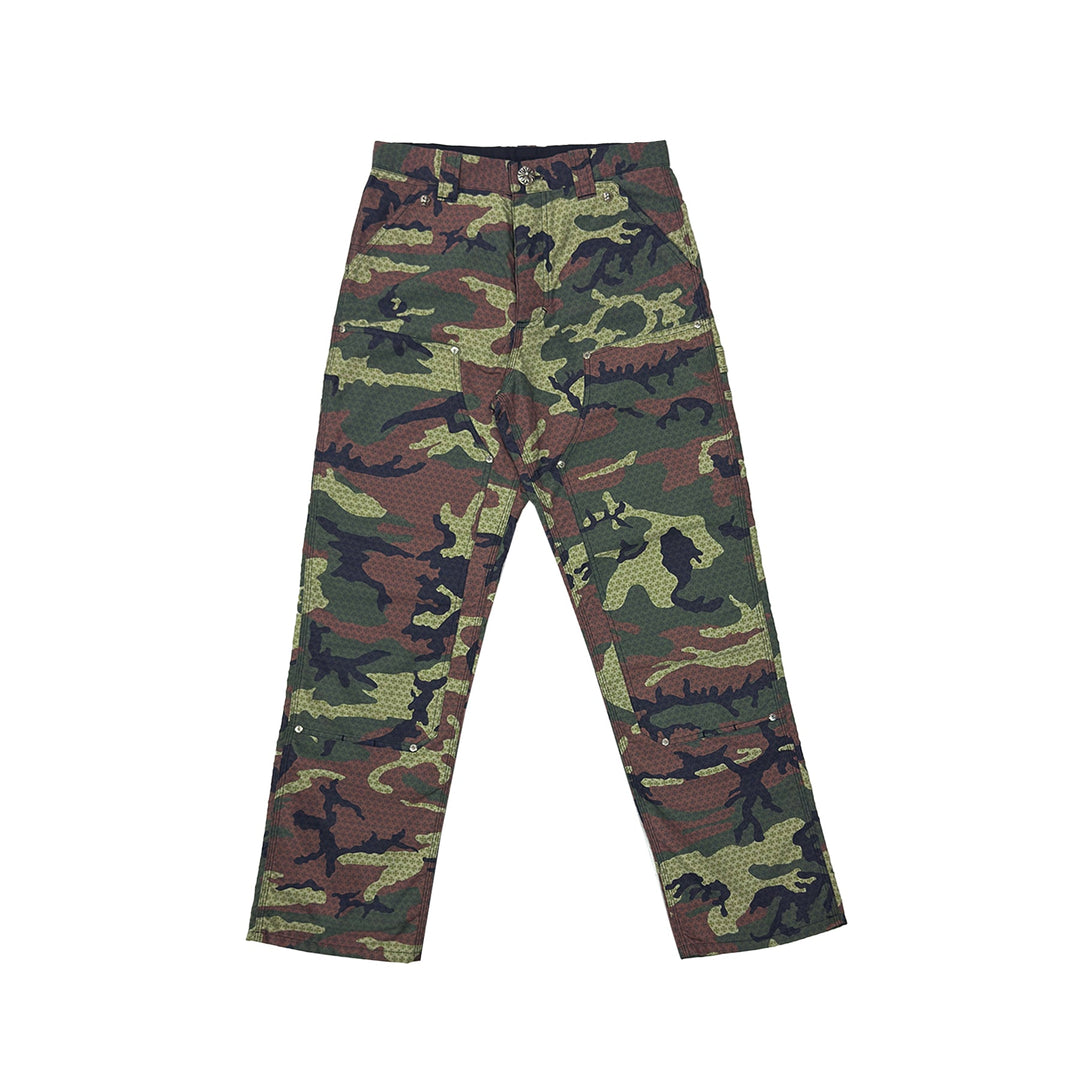 Chrome Hearts Tonal Monogram Camouflage Double Knee Carpenter Pants - SHENGLI ROAD MARKET