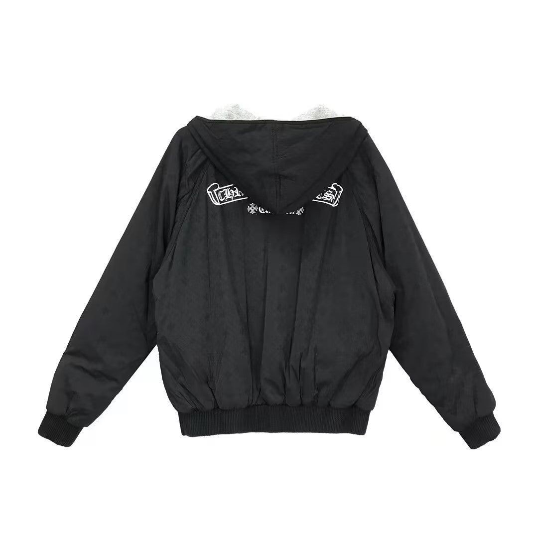 Chrome Hearts Tonal Monogram Horseshoe Logo Zip Up Hoodie - SHENGLI ROAD MARKET