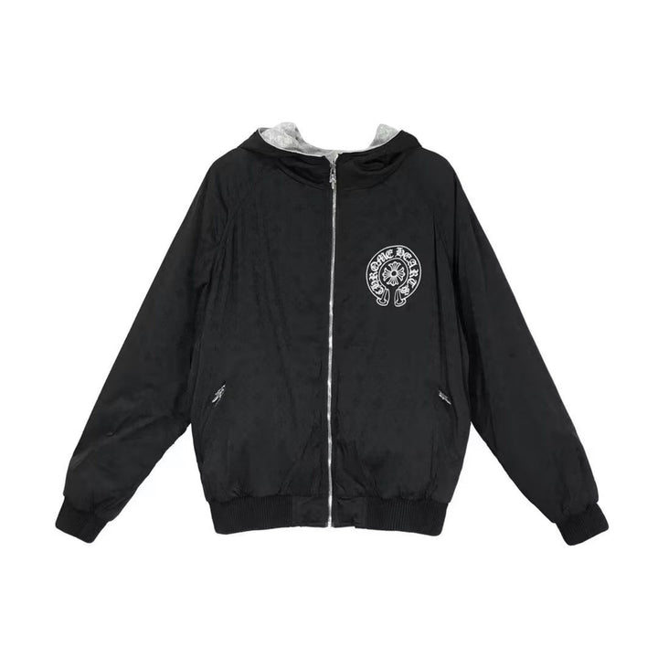 Chrome Hearts Tonal Monogram Horseshoe Logo Zip Up Hoodie - SHENGLI ROAD MARKET