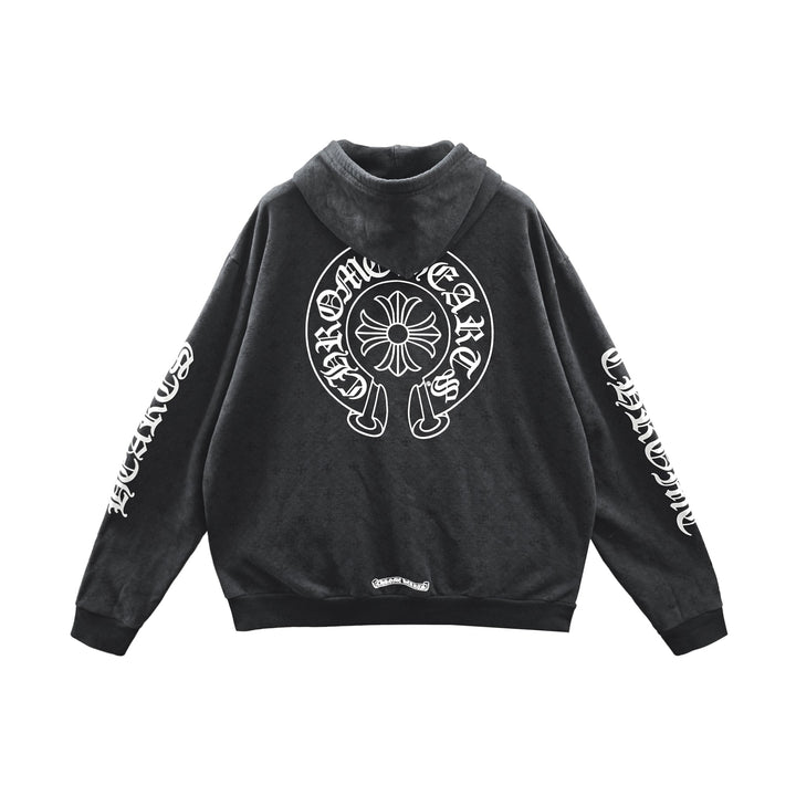 Chrome Hearts Tonal Monogram Horseshoe Zip Up Hoodie - SHENGLI ROAD MARKET