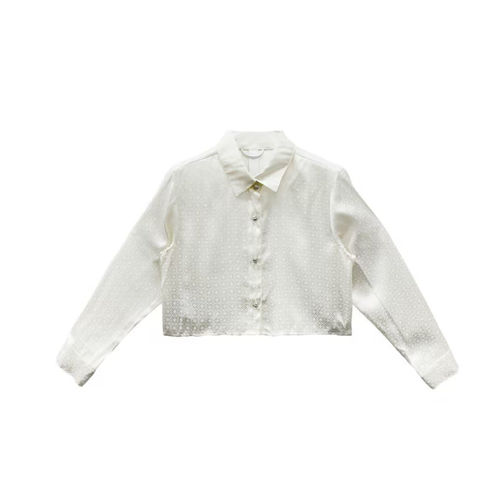 Chrome Hearts Tonal Monogram Silk Bat - Sleeved Cropped Shirts - SHENGLI ROAD MARKET