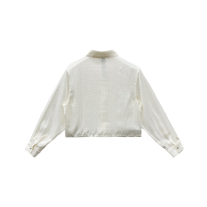 Chrome Hearts Tonal Monogram Silk Cropped Shirt - SHENGLI ROAD MARKET