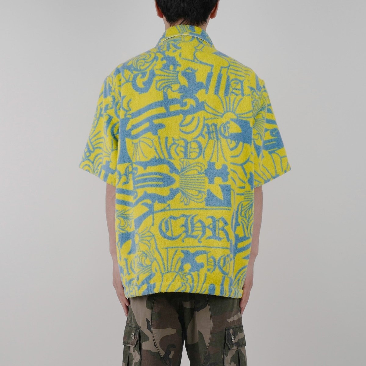 Chrome Hearts Towel Silver Button Short Sleeve Shirt - SRM