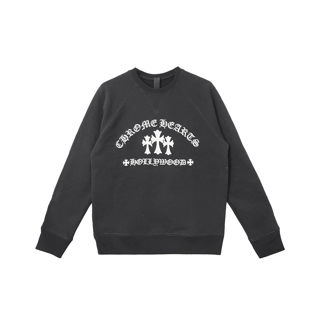 Chrome Hearts Triple Cross CH Embroidered Sweatshirt - SHENGLI ROAD MARKET