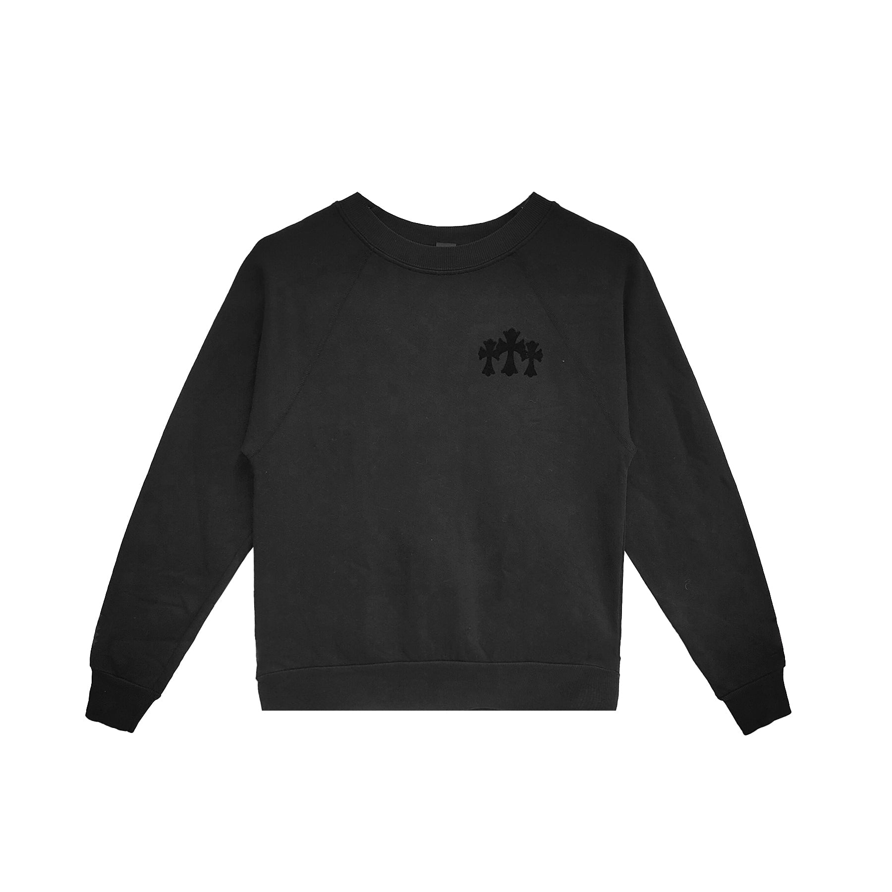 Chrome Hearts Triple Cross CH Letter Black Sweatshirt- SRM