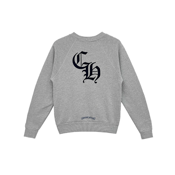 Chrome Hearts Triple Cross CH Letter Grey Sweatershirt - SHENGLI ROAD MARKET
