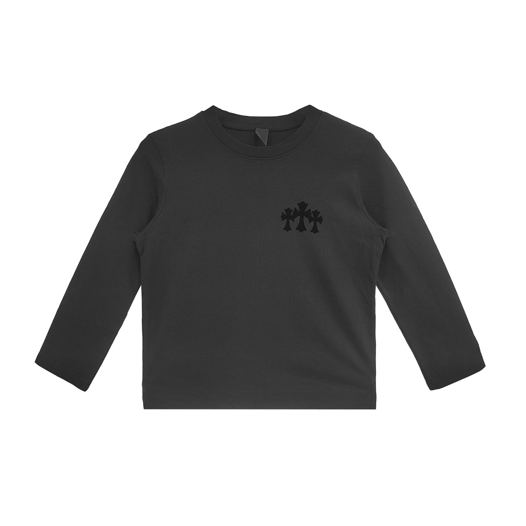 Chrome Hearts Triple Cross Hollywood Black Long Sleeve T-Shirt Tee - SHENGLI ROAD MARKET