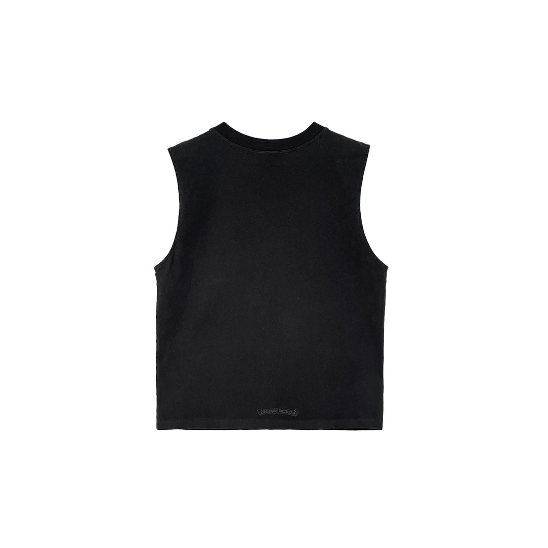 Chrome Hearts Triple Cross Hollywood Black Tank Top - SHENGLI ROAD MARKET
