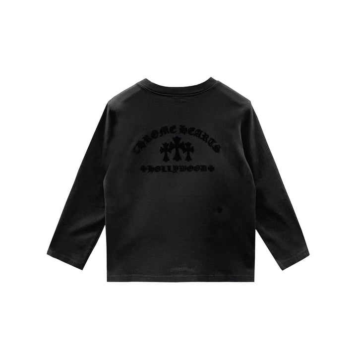 Chrome Hearts Triple Cross Hollywood Women Black Long Sleeve Tee - SHENGLI ROAD MARKET
