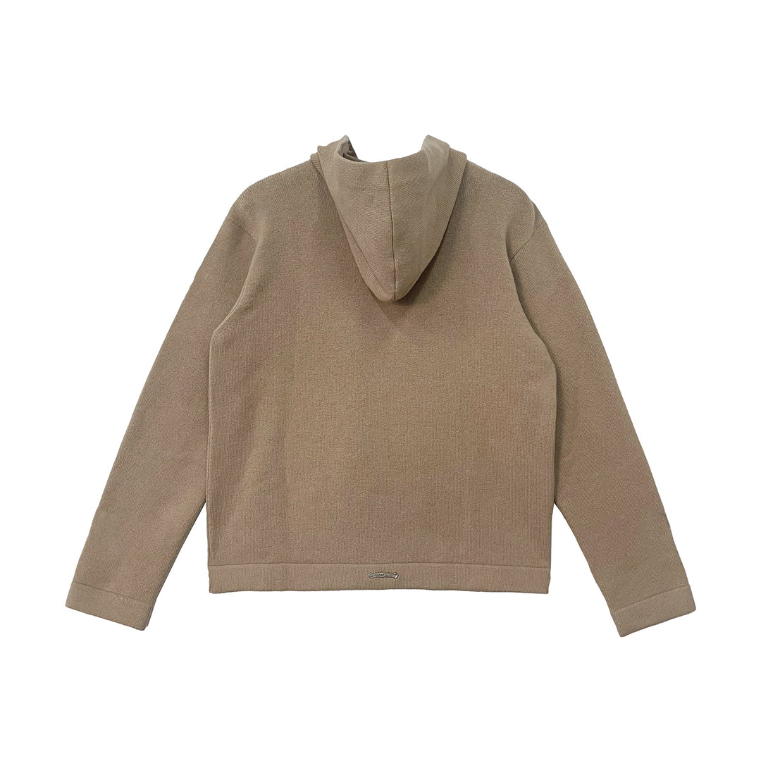 Chrome Hearts Triple Cross Leather Patch Embroidered Cashmere Hoodie - SHENGLI ROAD MARKET