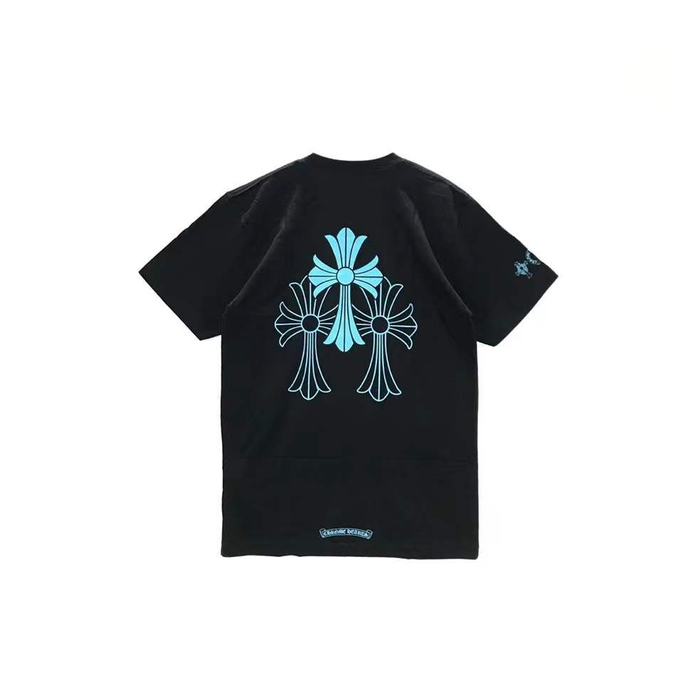 Chrome Hearts Triple Cross Logo Short Sleeve T-shirt - SHENGLI ROAD MARKET