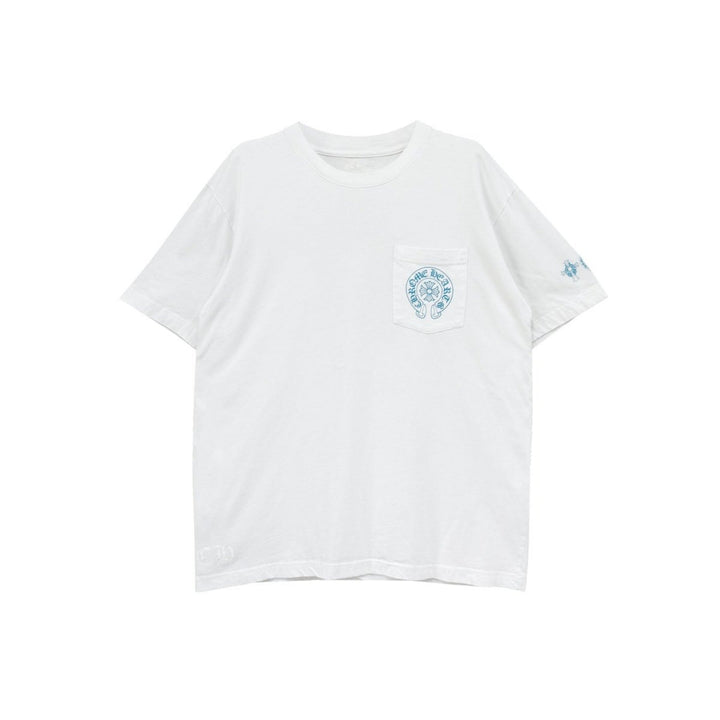 Chrome Hearts Triple Cross Logo White Short Sleeve T-shirt - SHENGLI ROAD MARKET
