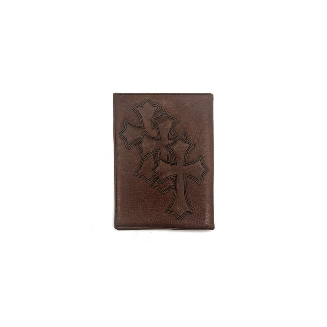 Chrome Hearts Triple Cross Patch Leather Passport Holder - SHENGLI ROAD MARKET