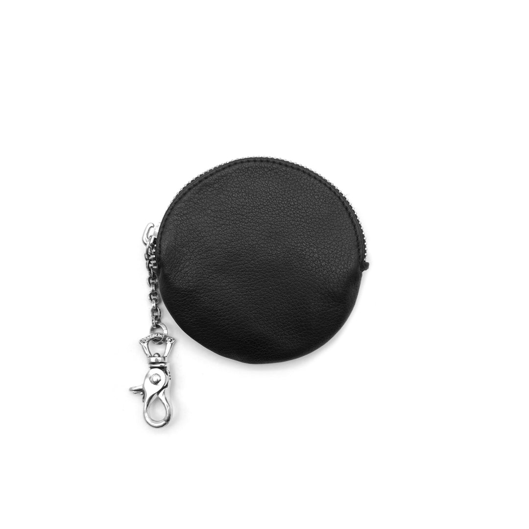 Chrome Hearts Triple Cross Patch Scroll Clip Chain Round Wallet - SHENGLI ROAD MARKET