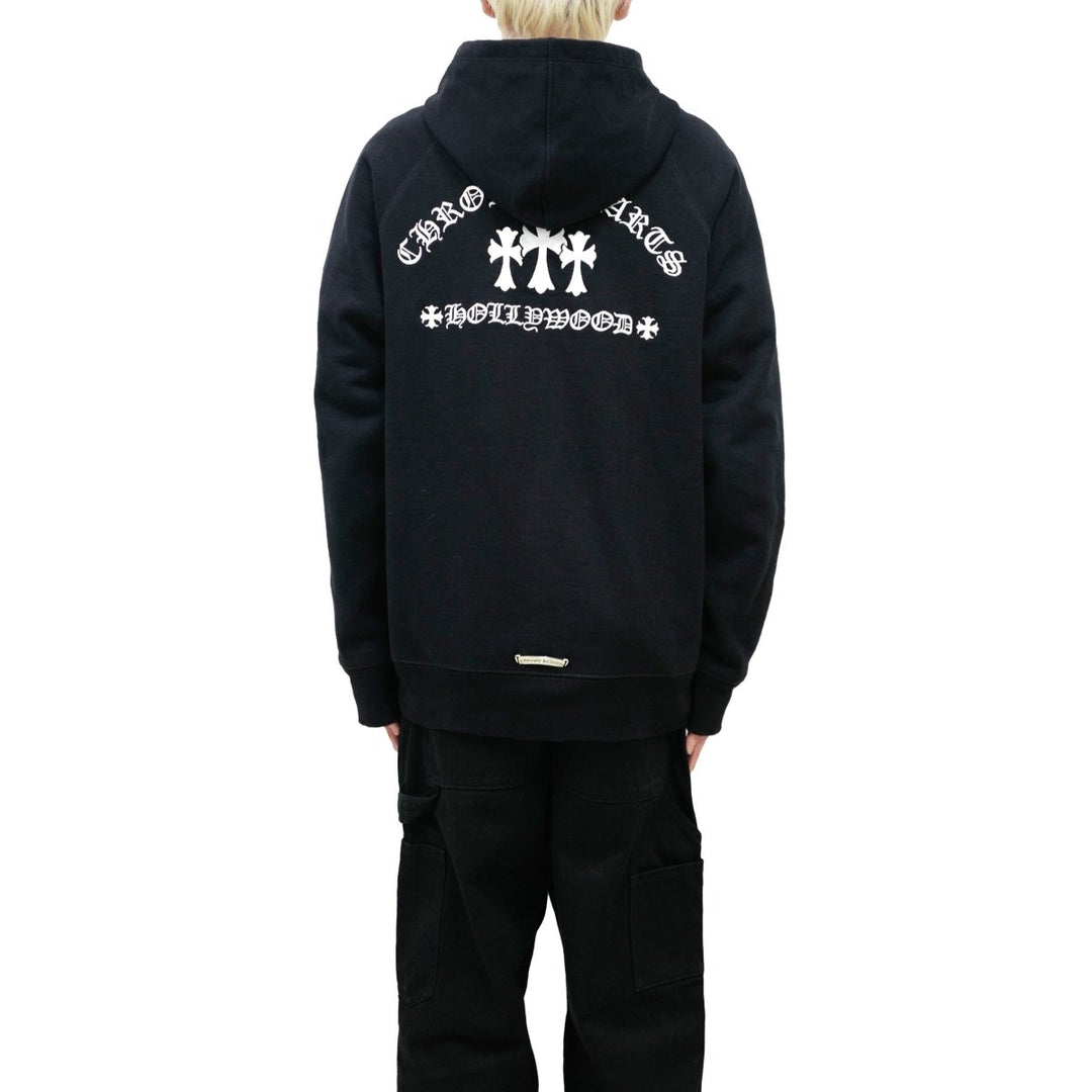 Chrome Hearts Triple Cross Script Sleeve Zip Up Hoodie - SHENGLI ROAD MARKET