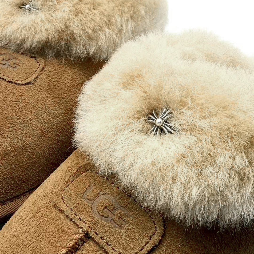 Chrome Hearts UGG Cross Coquette Slipper - SHENGLI ROAD MARKET