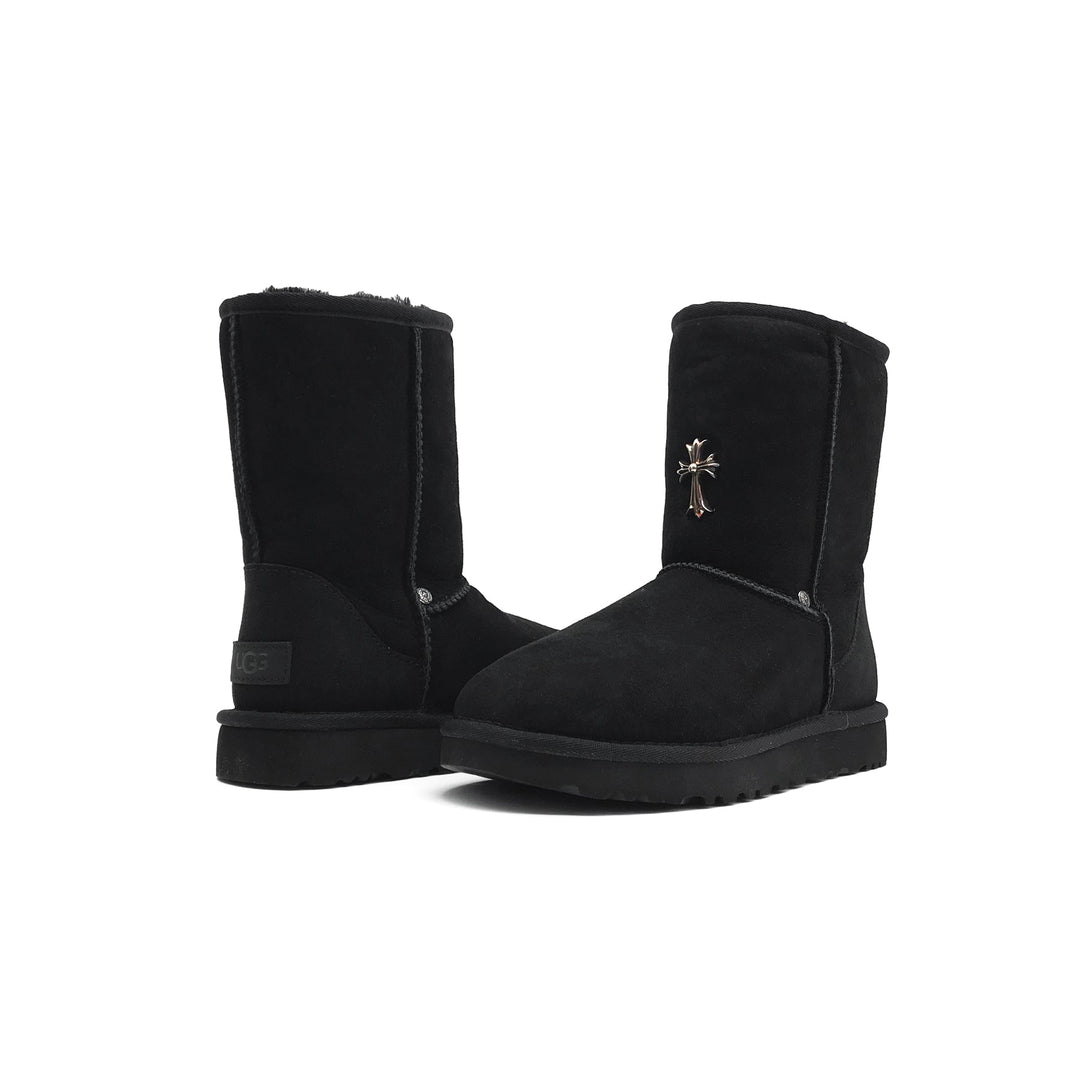 Chrome Hearts UGG Cross Leather Snow Boots - SHENGLI ROAD MARKET
