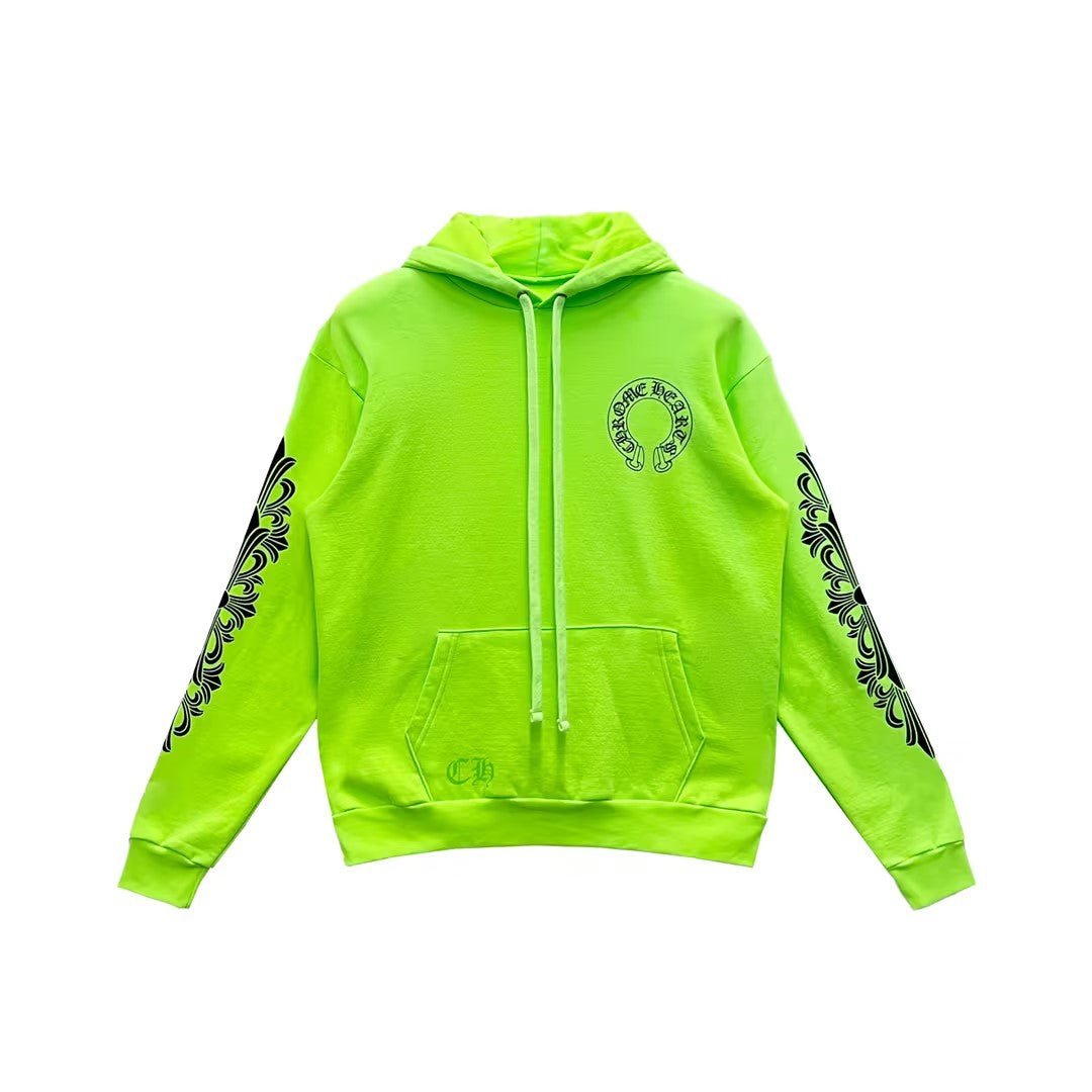 Chrome Hearts Ultra Exclusive Floral Sleeve Horseshoe Hoodie - SHENGLI ROAD MARKET