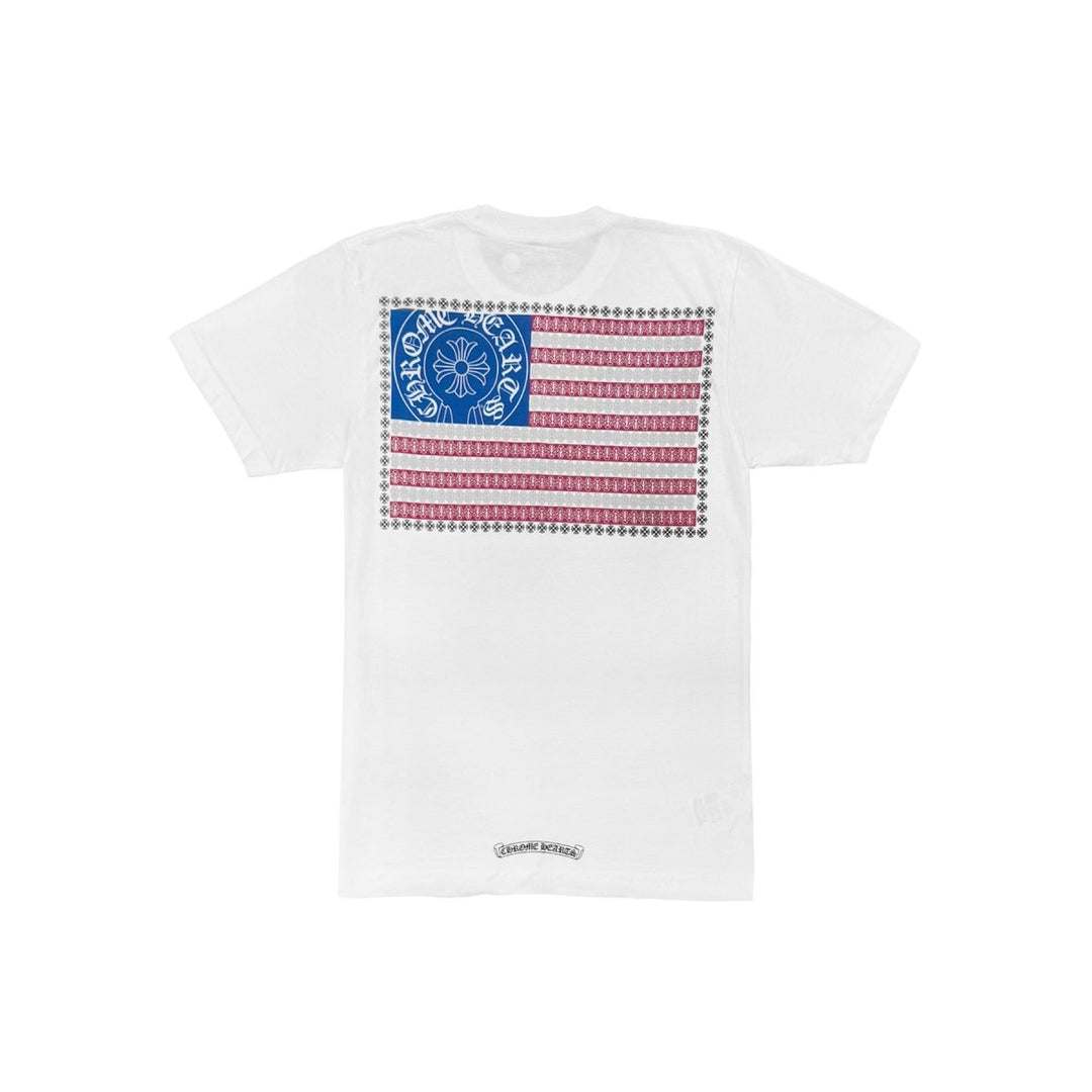 Chrome Hearts USA National Flag Horseshoe Short Sleeve T-Shirt Tee - SHENGLI ROAD MARKET