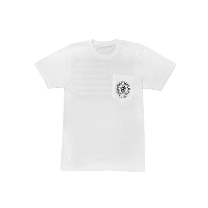Chrome Hearts USA National Flag Horseshoe Short Sleeve T-Shirt Tee - SHENGLI ROAD MARKET