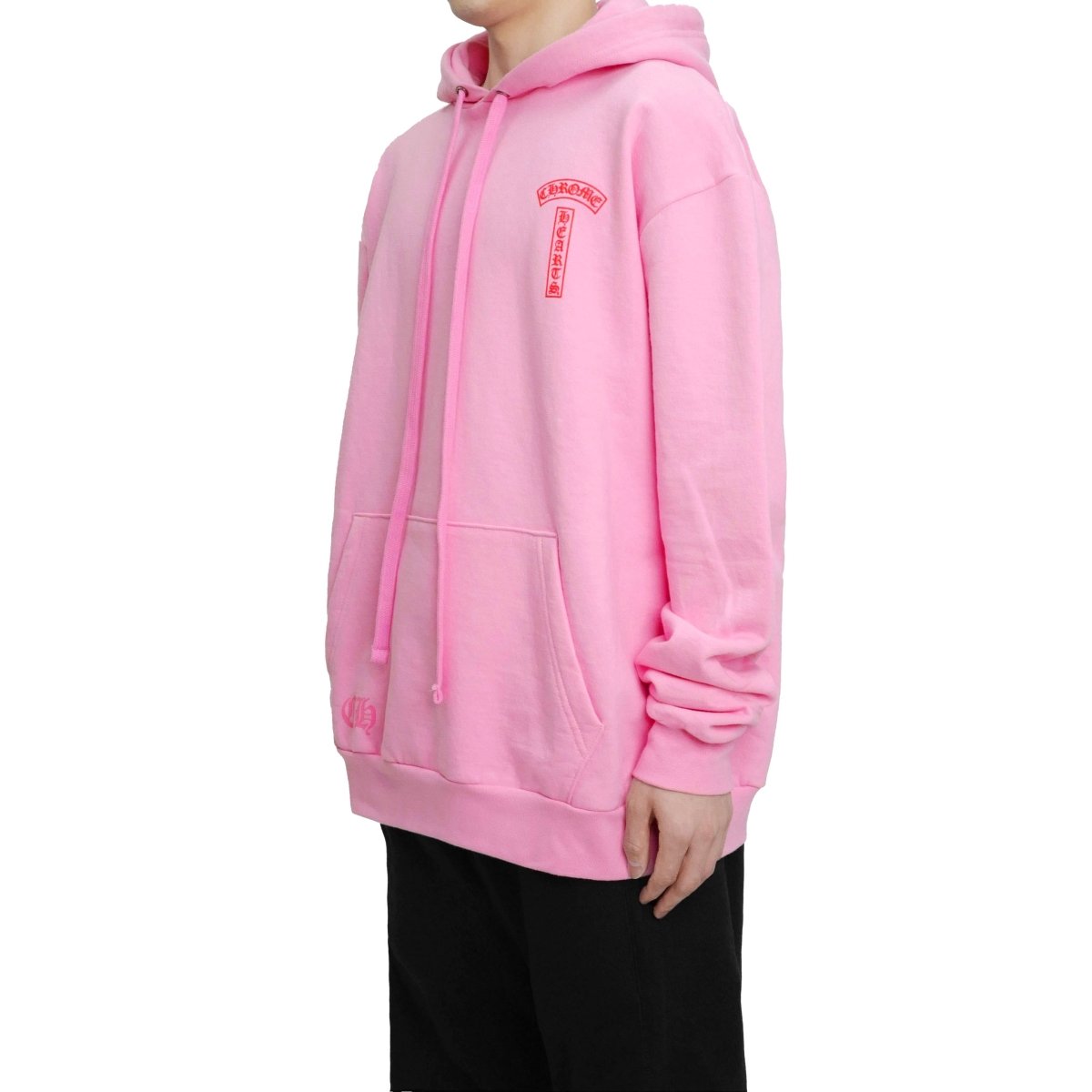 【Chrome Hearts】Red Logo Hoodie★フーディ★Pink Chrome Hearts Red Logo Hoodie Pink Men's - US