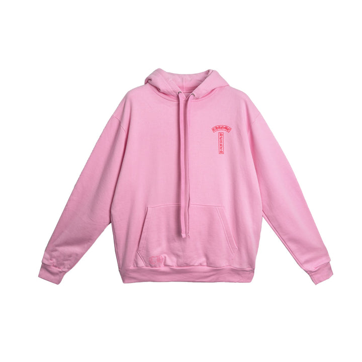 Chrome Hearts USA Script Logo Pink Pullover Hoodie - SHENGLI ROAD MARKET