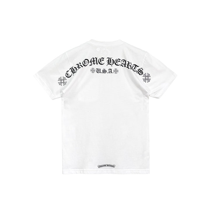 Chrome Hearts USA Script Logo Short Sleeve T-Shirt Tee - SHENGLI ROAD MARKET