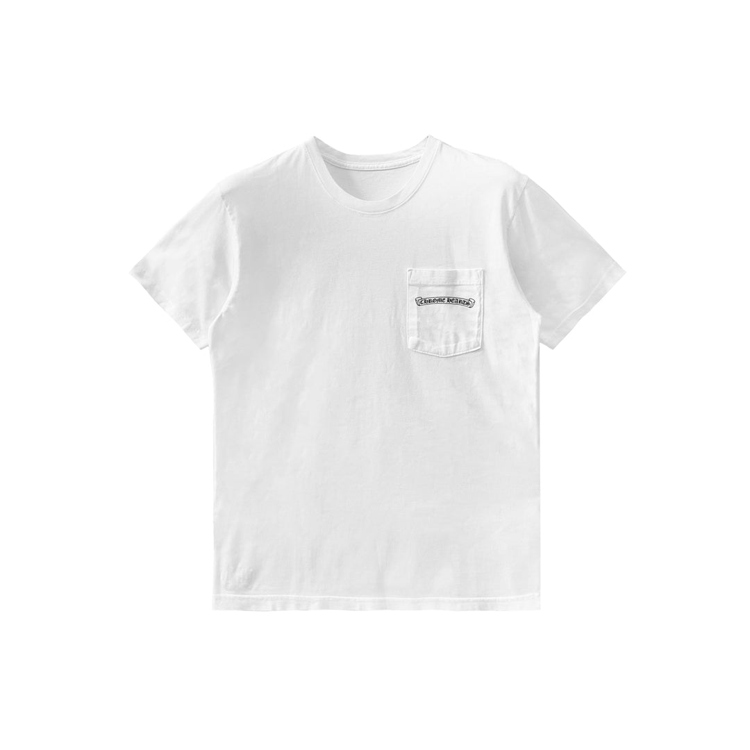 Chrome Hearts USA Script Logo White Short Sleeve Tee - SHENGLI ROAD MARKET