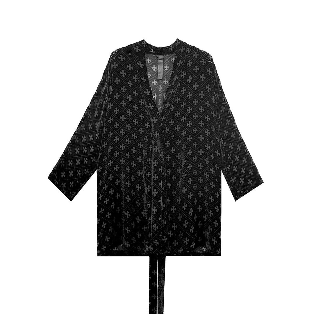 Chrome Hearts Velvet Cross Hollow Nightgown - SHENGLI ROAD MARKET