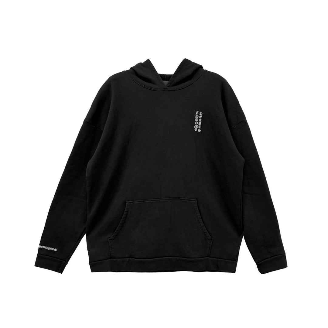 Chrome Hearts Vertical Logo Embroidered FU Hoodie - SHENGLI ROAD MARKET