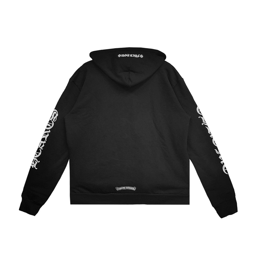 Chrome Hearts Vertical Logo Zip Up Hoodie - SHENGLI ROAD MARKET