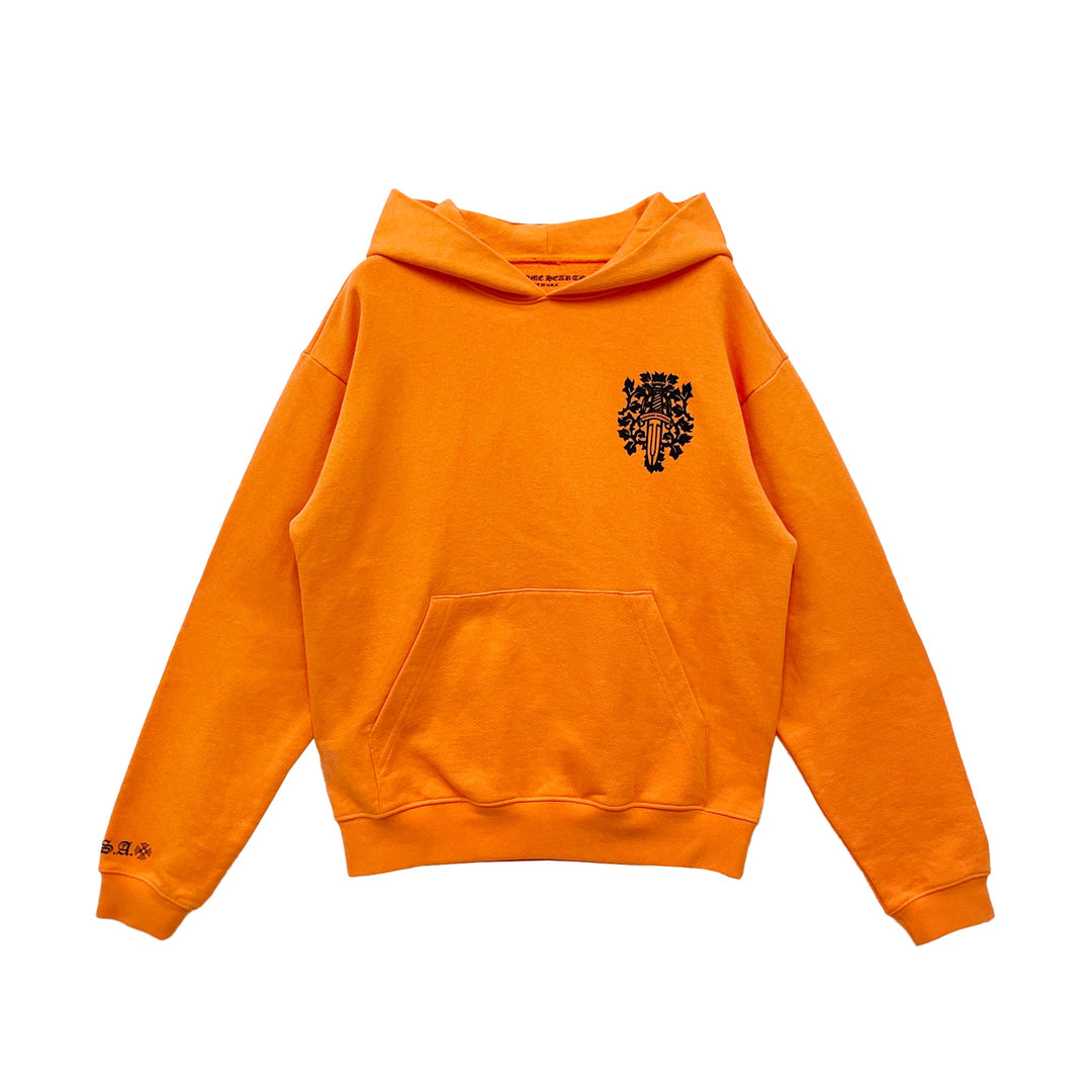 Chrome Hearts Vine Dagger Logo Orange Pullover Hoodie - SHENGLI ROAD MARKET