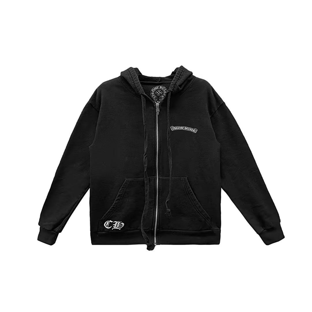 Chrome Hearts Vine Dagger Logo Zip Up Hoodie - SHENGLI ROAD MARKET