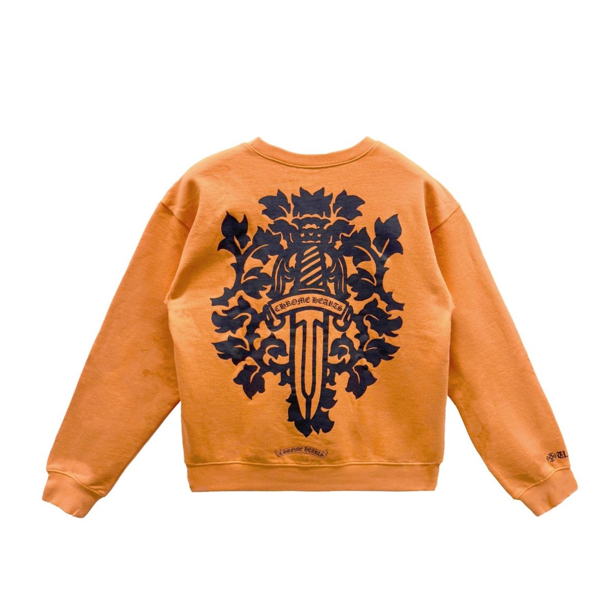 Chrome Hearts Vine Dagger Orange Crewneck Sweatshirt - SHENGLI ROAD MARKET