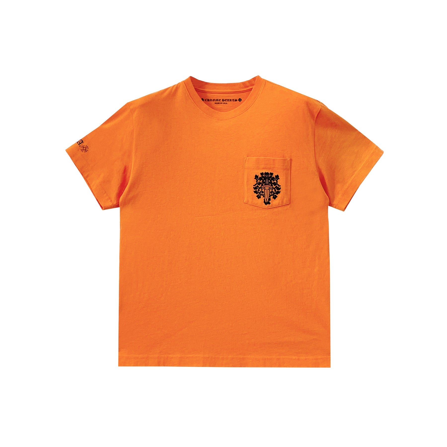Chrome Hearts Vine Dagger Orange Short Sleeve T-Shirt - SRM