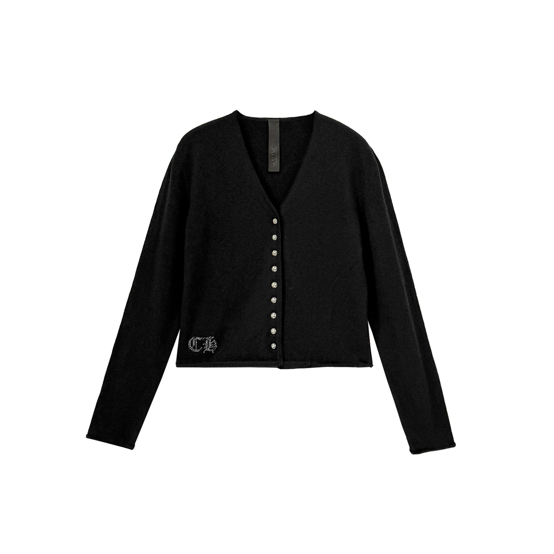 Chrome Hearts Vine Heart Rhinestone Cashmere Cardigan - SRM