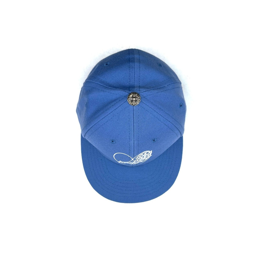 Chrome Hearts Vine Hearts Embroidered Blue Cap - SHENGLI ROAD MARKET