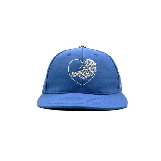 Chrome Hearts Vine Hearts Embroidered Blue Cap - SHENGLI ROAD MARKET