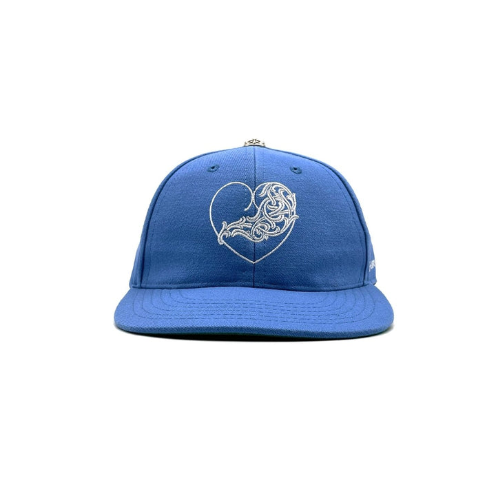 Chrome Hearts Vine Hearts Embroidered Blue Cap - SHENGLI ROAD MARKET