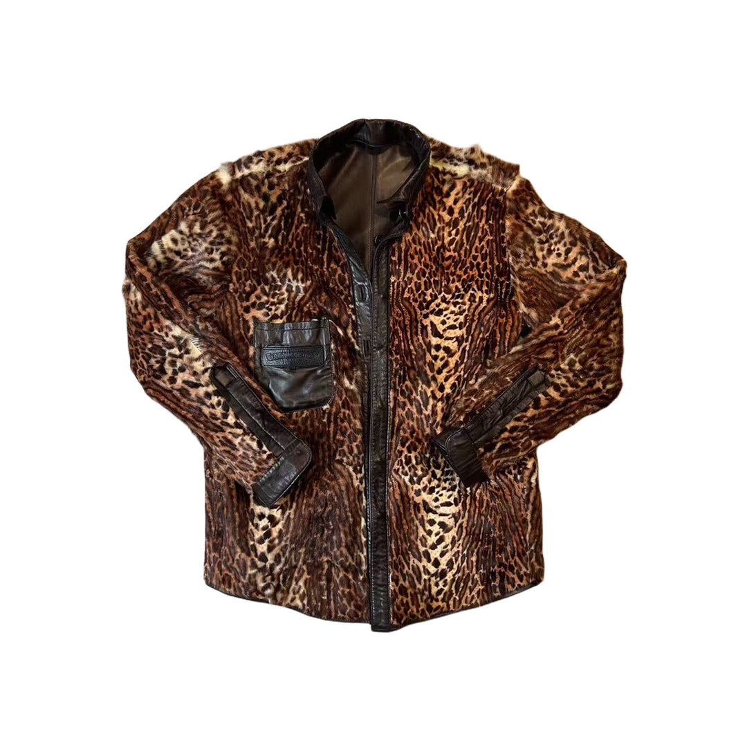 Chrome Hearts Vintage Brown Leather Shirt Jacket - SHENGLI ROAD MARKET