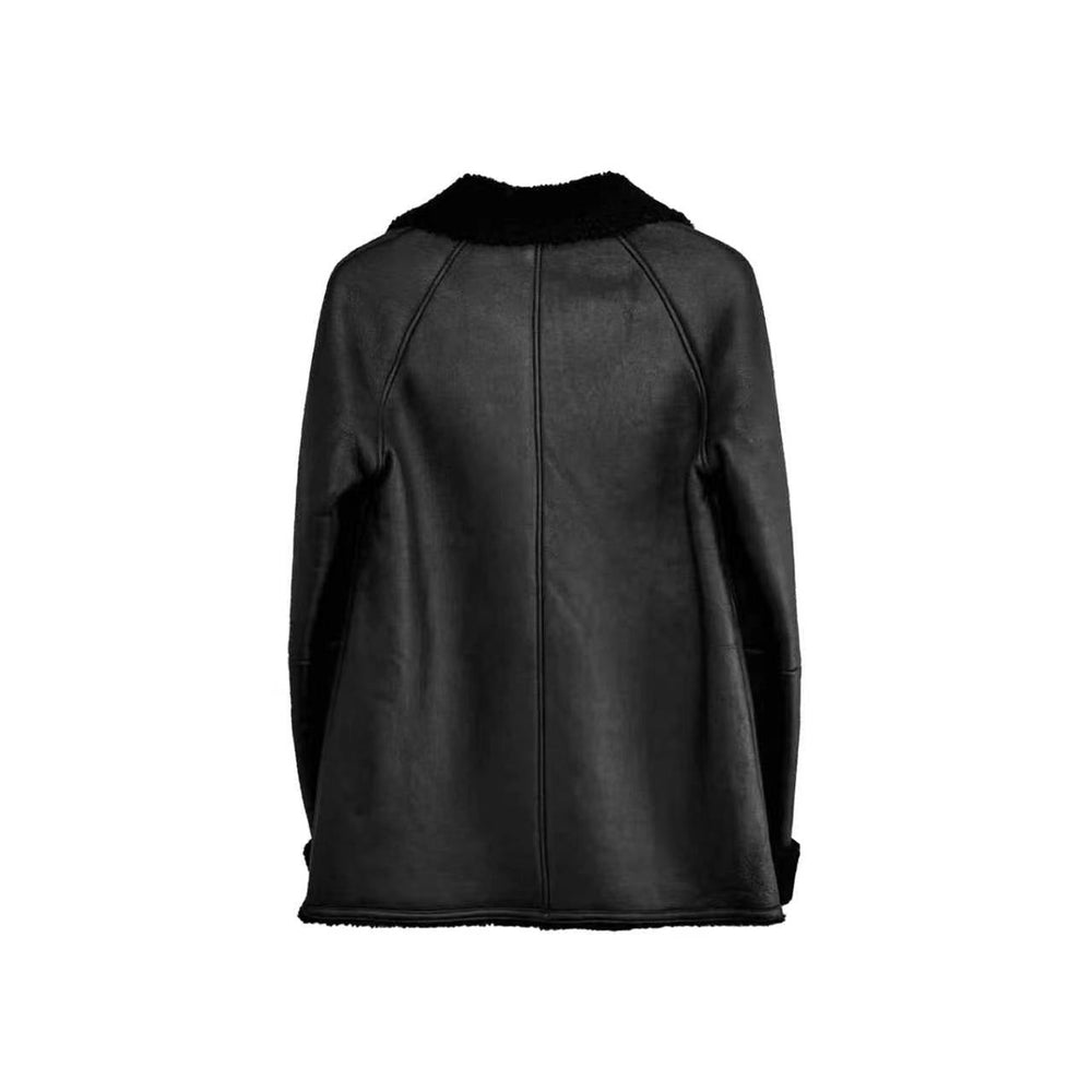 Chrome Hearts Vintage Oversized Shearling Leather Coat - SHENGLI ROAD MARKET