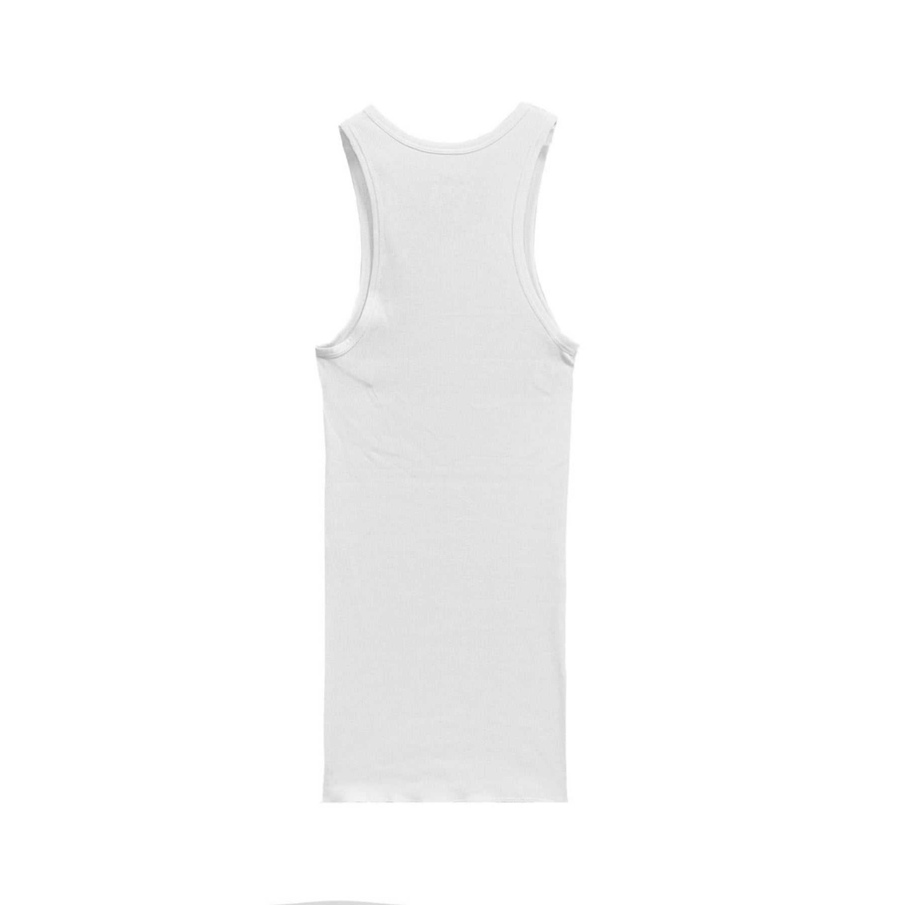 Chrome Hearts White Beaded Cross Leather Rib Tank Top - SRM