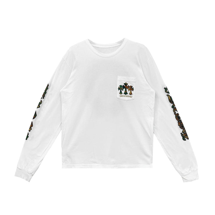 Chrome Hearts White Camo Triple Cross Horseshoe Long Sleeve Shirt - SHENGLI ROAD MARKET