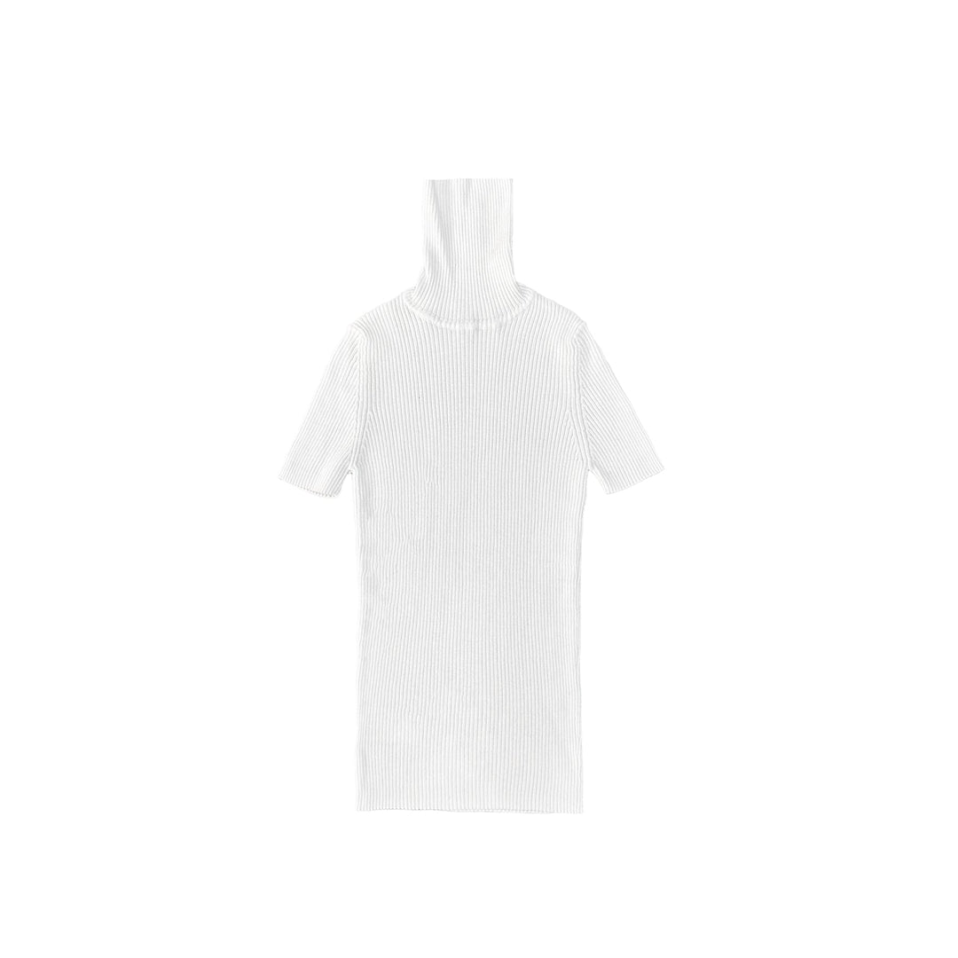 Chrome Hearts White Cashmere Triple Cross Patch Knit Short Sleeve Tee - SHENGLI ROAD MARKET