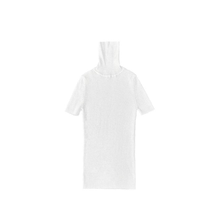 Chrome Hearts White Cashmere Triple Cross Patch Knit Short Sleeve Tee - SHENGLI ROAD MARKET