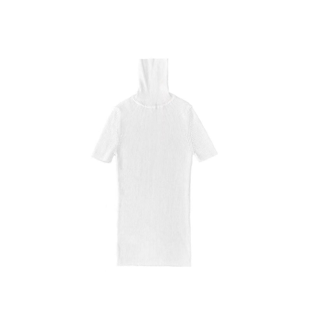 Chrome Hearts White Cashmere Triple Cross Patch Knit Short Sleeve Tee - SHENGLI ROAD MARKET