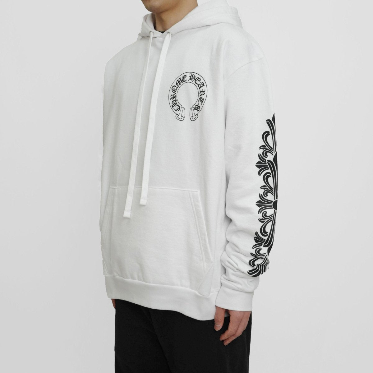 Chrome Hearts White Classic Horseshoe Logo Hoodie - SRM