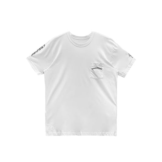 Chrome Hearts White Cross Logo Short Sleeve T-Shirts - SHENGLI ROAD MARKET